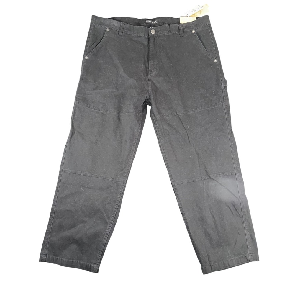 Burnside Pants Mens XL Black Carpenter Utility Workwear Casual Style Jeans